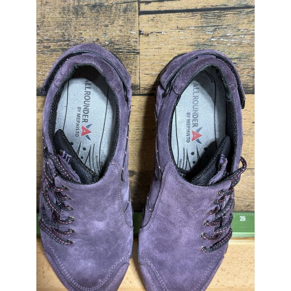 🔥RARE All Rounder by Mephisto Purple Suede Professional Hiking Shoes Sz 7.5 - Picture 9 of 11